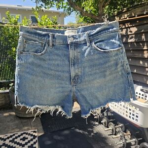 🌊 Abercrombie & Fitch Light Blue Distressed Denim Shorts